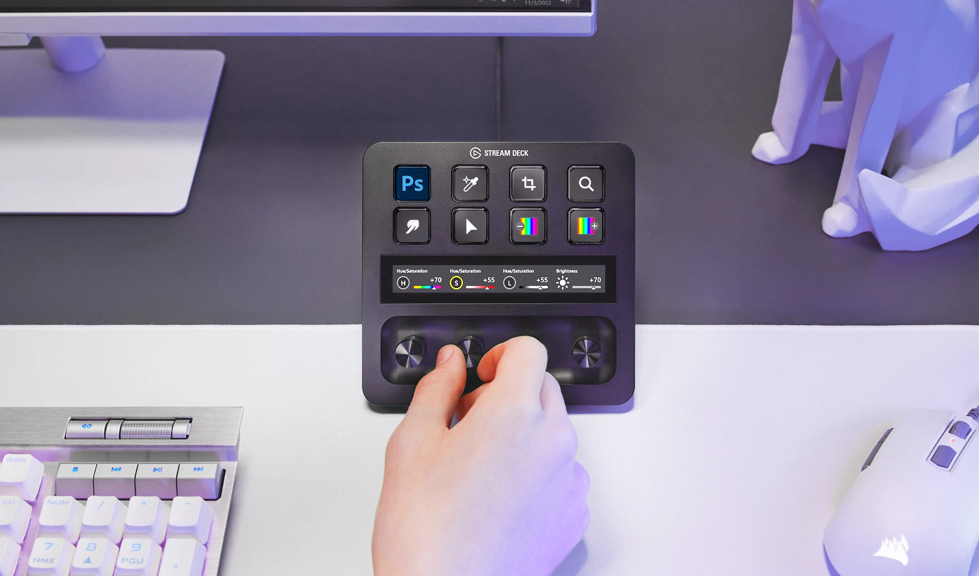Gaming tech collaboration: Elgato Stream Deck integration with Adobe Photoshop tools