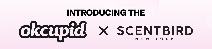 Infographic showing a visual of the OkCupid and Scentbird collaboration