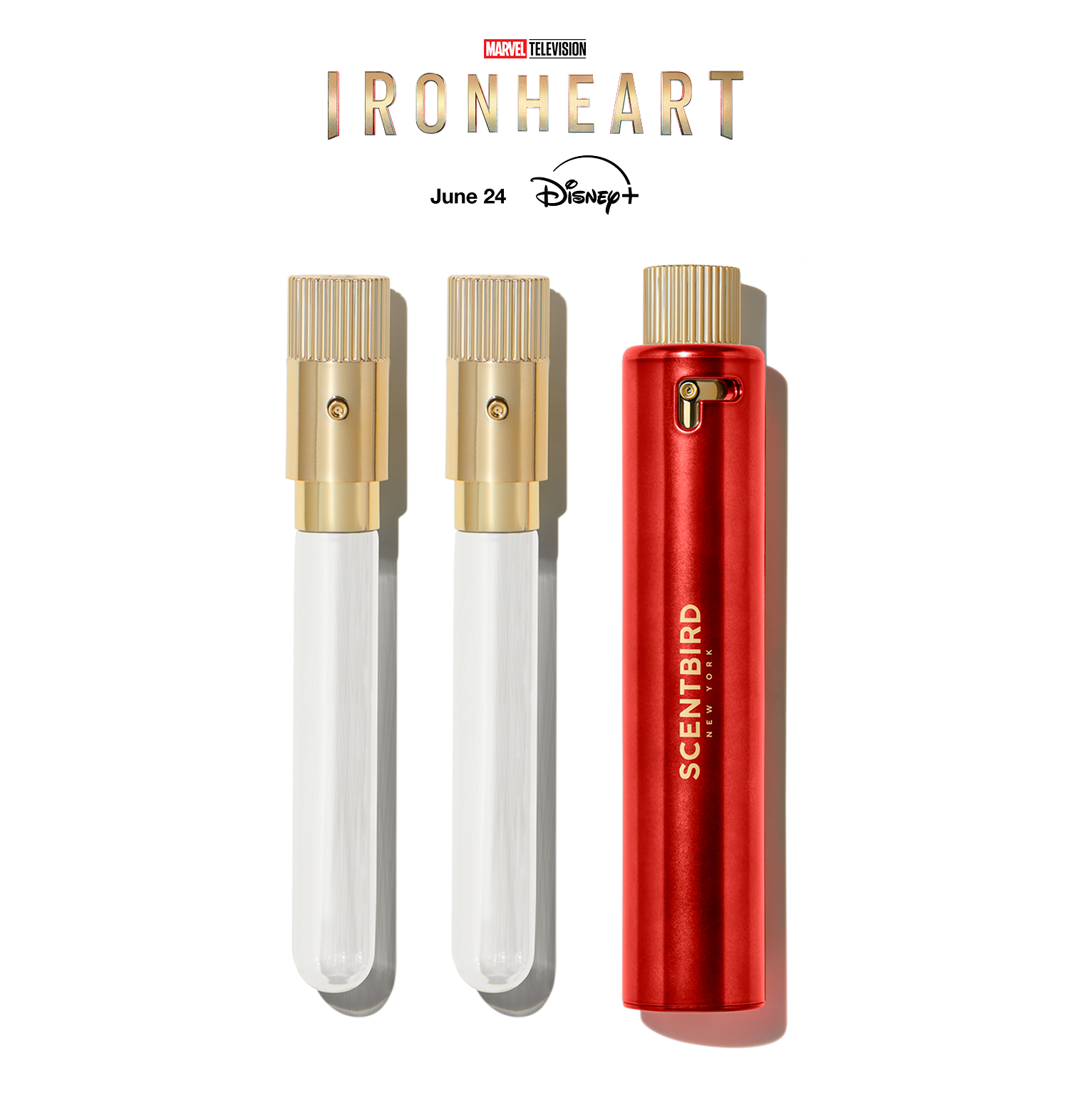 Scentbird and Disney two viles and one red case
